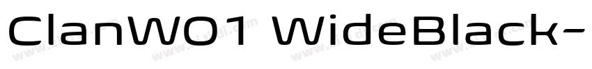 ClanW01 WideBlack字体转换